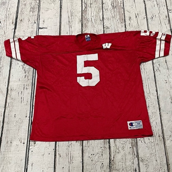 Vintage University of Wisconsin Badgers NCAA College Champion 1980s Jersey - Picture 1 of 7